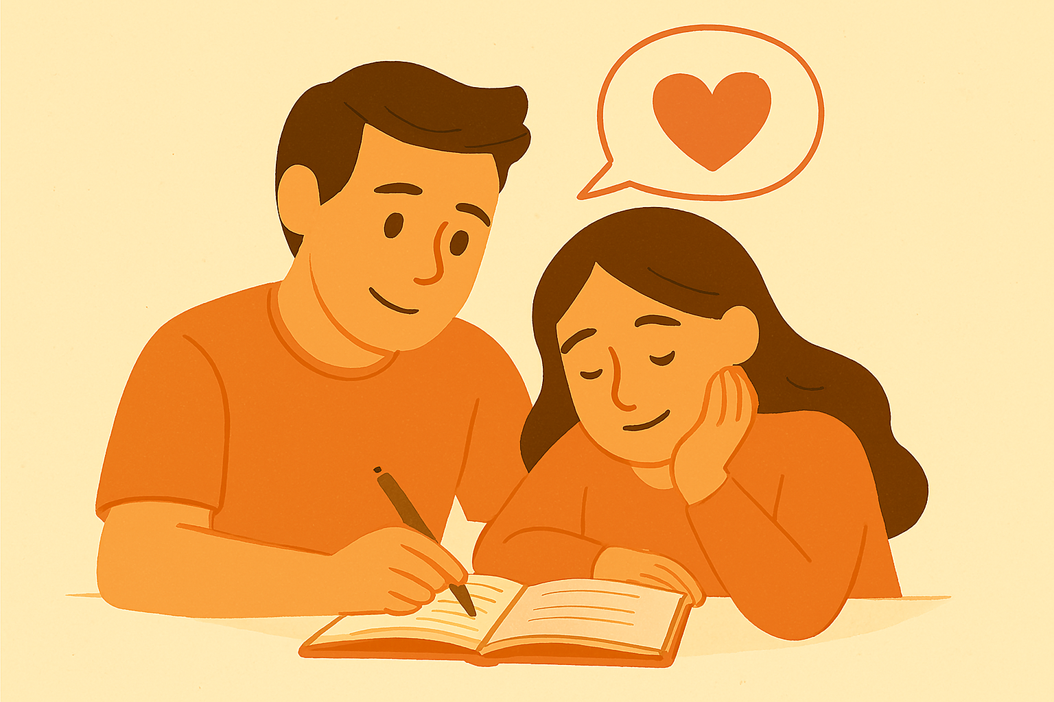 부부가 함께 나눈 대화와 감정을 기록하는 따뜻한 순간