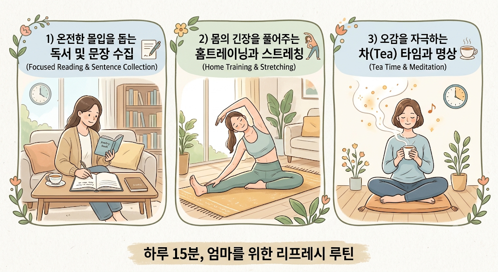 짧지만 확실하게 리프레시하는 구체적인 활동 예시