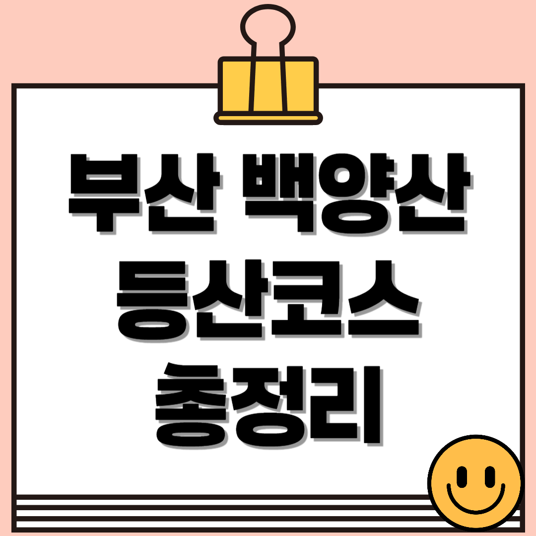 부산 백양산 등산 코스 총정리 - 초보자부터 고수까지 추천!