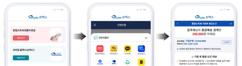 국세청 원클릭 환급서비스