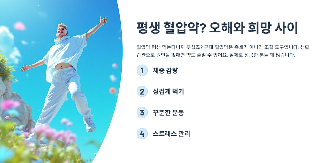 평생 혈압약? 오해와 희망 사이