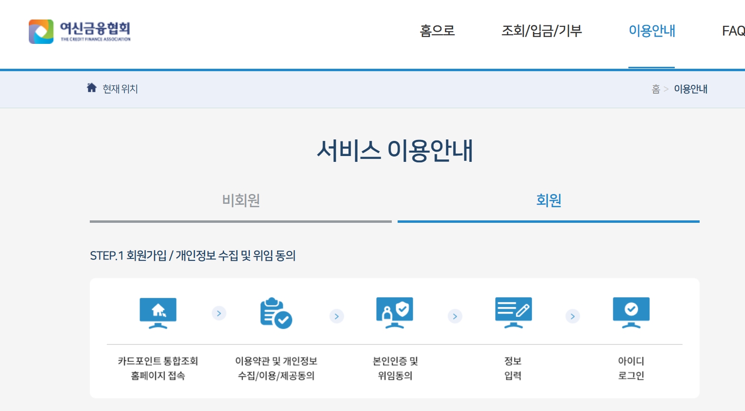 여신금융위원회 이용안내 이미지