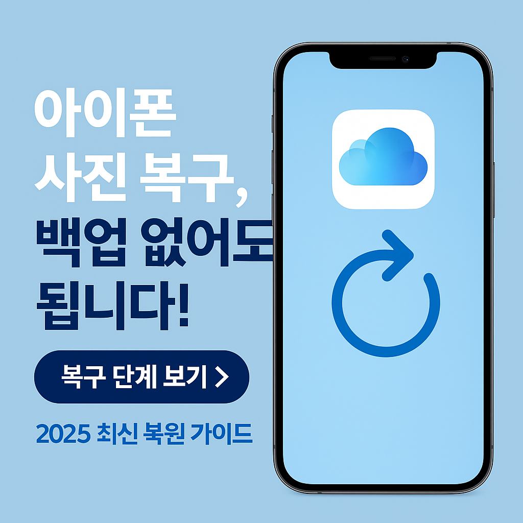 삭제 후 30일이 지나도 복구 가능! 아이폰 백업 없어도 사진 복구 OK! iCloud&middot;iTunes&middot;전문툴