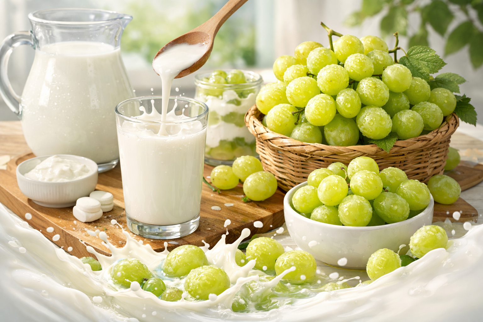 우유와 청포도