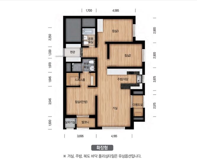 용인실버타운 73형 평면도 