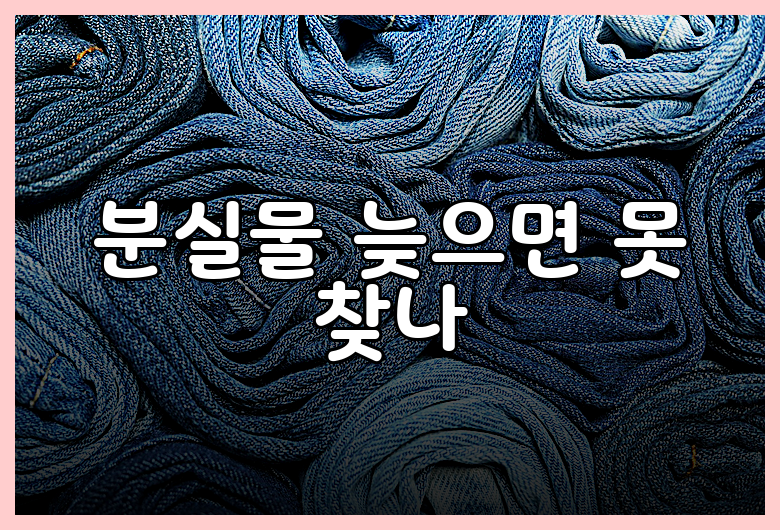 분실물 늦으면 못 찾나