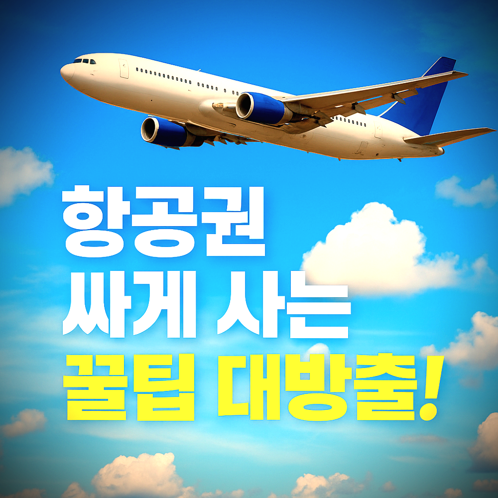 항공권 싸게 사는 꿀팁 대방출! 이미지