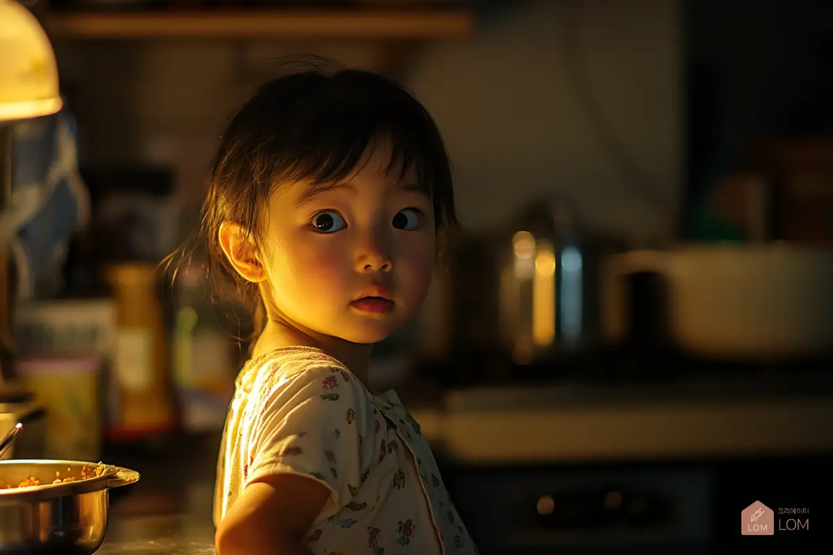 주방에서-요리하는-엄마를-보는-아이-03