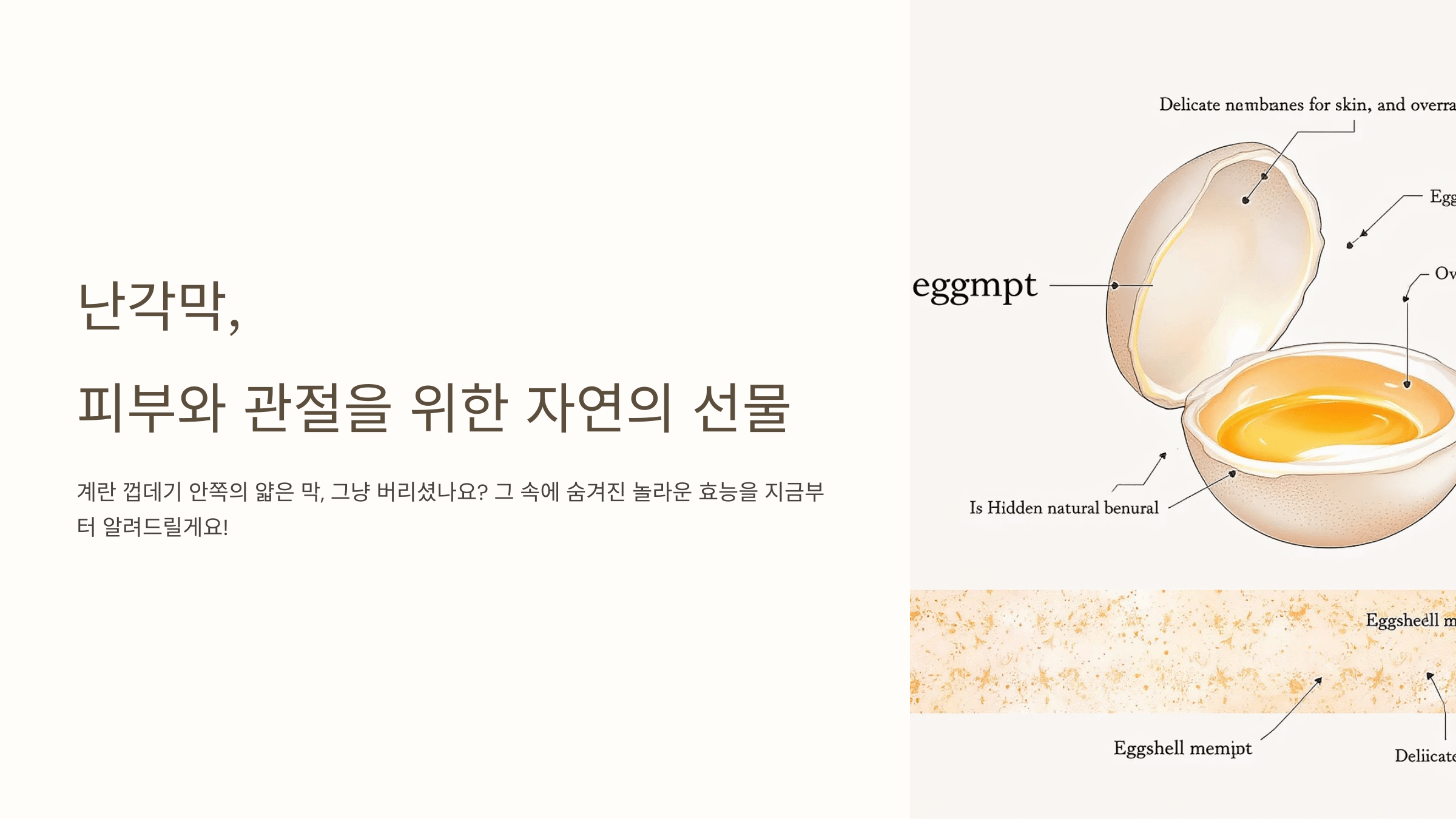 난각막 사진입니다.