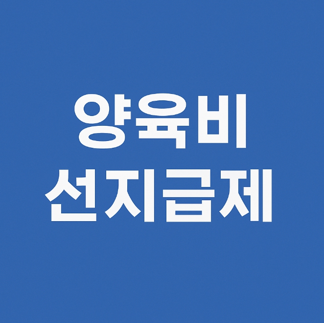 양육비 선지급제 신청