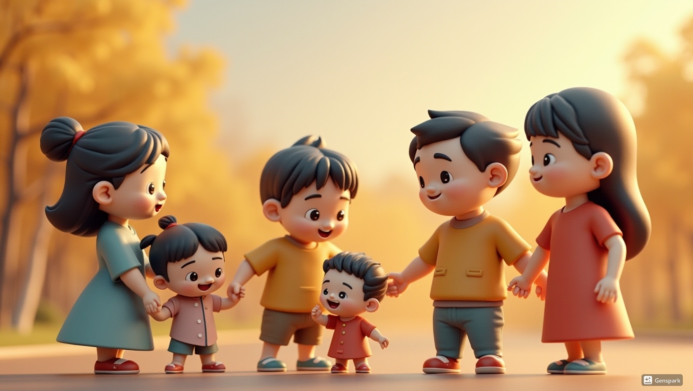 불완전 가족. 한 부모 가족의 예시