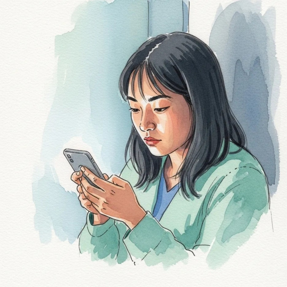 위급 상황에서 침착하게 도움을 요청하는 모습