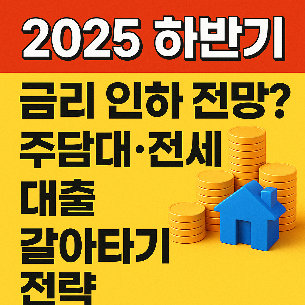 2025 하반기 금리 인하 전망? 주담대·전세 대출 갈아타기 전략(핵심 5)