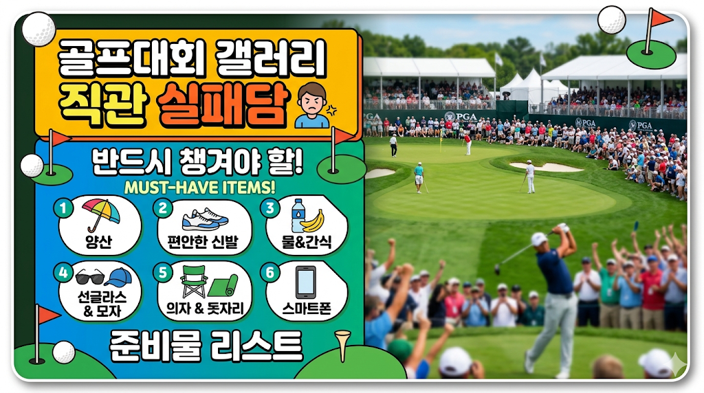 프로 골프대회 갤러리 직관 실패담 및 꼭 챙겨야 할 준비물 리스트