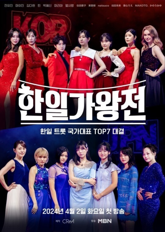 MBN 한일가왕전 투표하기 TOP7 출연진 정보
