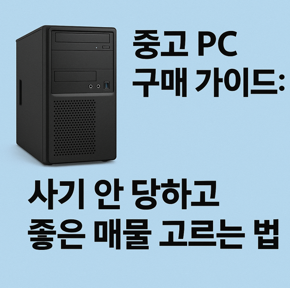 중고 PC 구매 가이드: 사기 안 당하고 좋은 매물 고르는 법