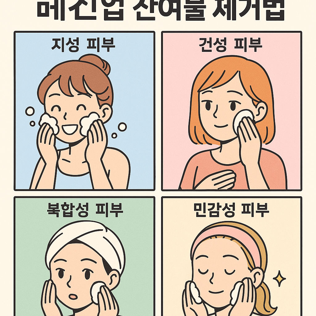 모공 막힘 NO! 피부 타입별 클렌징 방법과 잔여물 제거 꿀팁