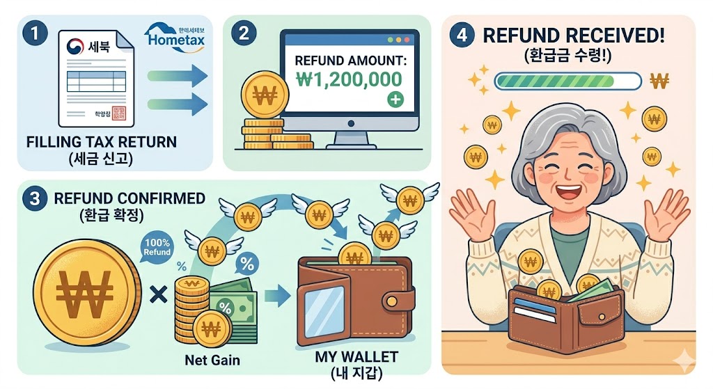 연금저축 ETF 세액공제 세금 환급 개념 인포그래픽