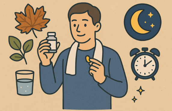 면역력을 기르기 위해 건강관리하는 모습