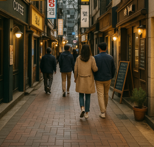 골목상권과 대형상권 중 골목상권의 이미지