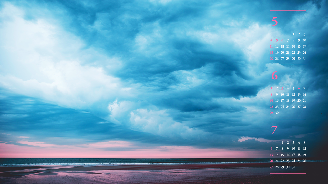 06 바다 위의 비구름 B - 2025년6월 노트북배경화면