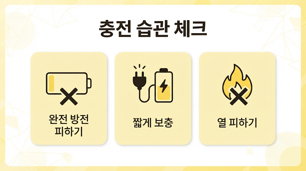 스마트워치 충전 습관 체크