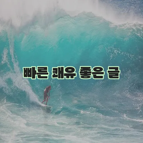 빠른 쾌유 좋은 글