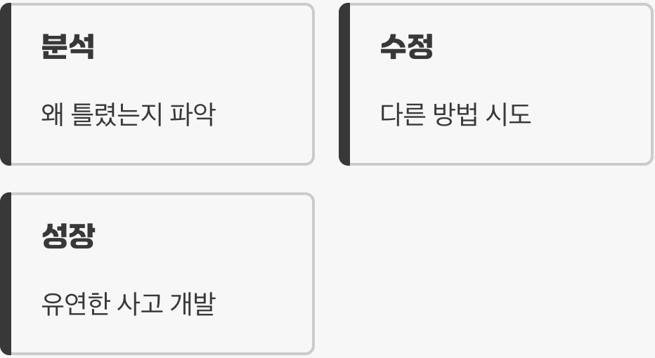 되돌아가는 용기, '시행착오와 수정'