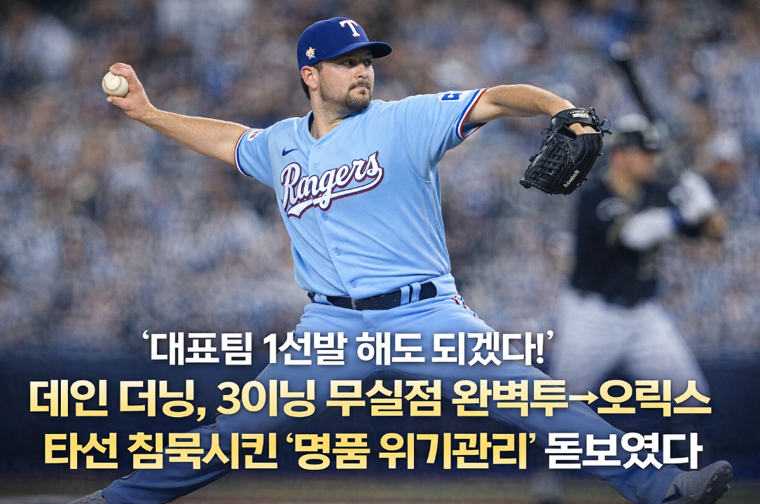 데인 더닝 3이닝 무실점, 대표팀 1선발감 입증한 완벽투구