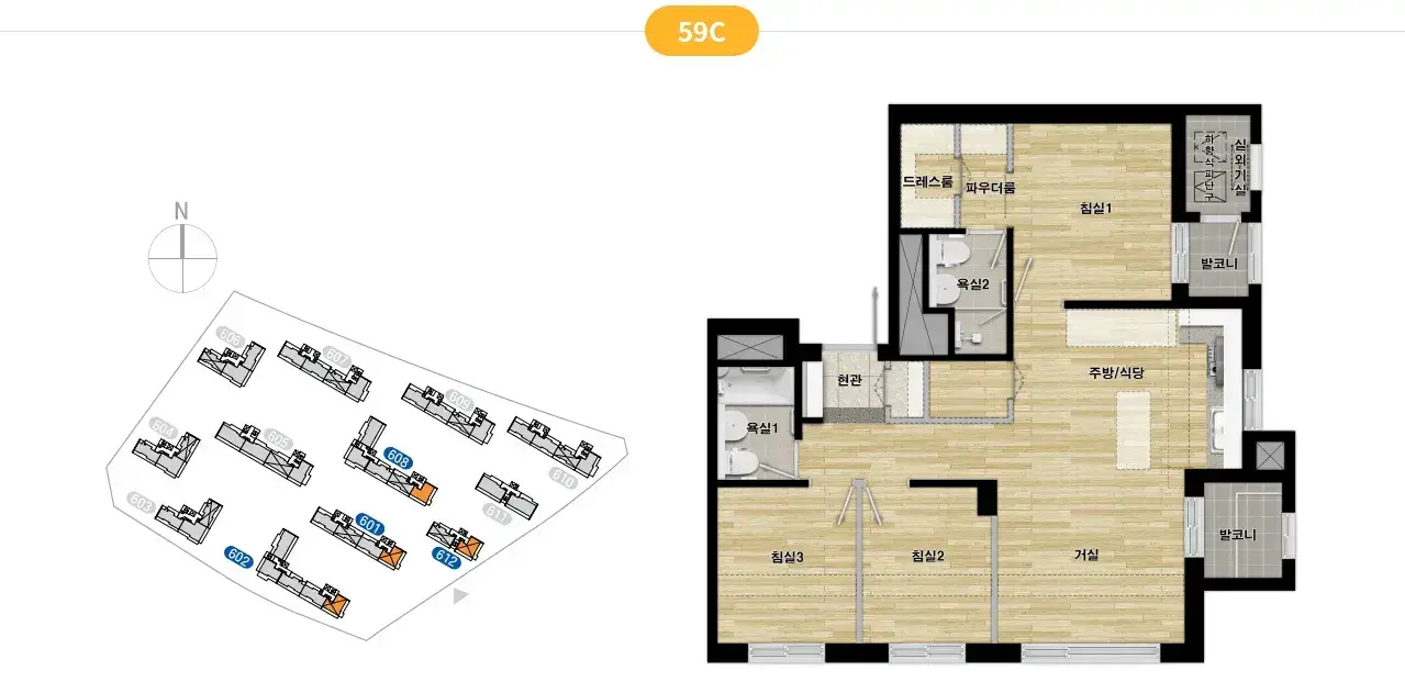 고양창릉 S6블록 평면도