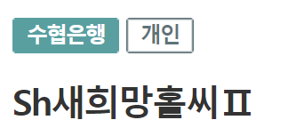 수협은행 새희망홀씨대출