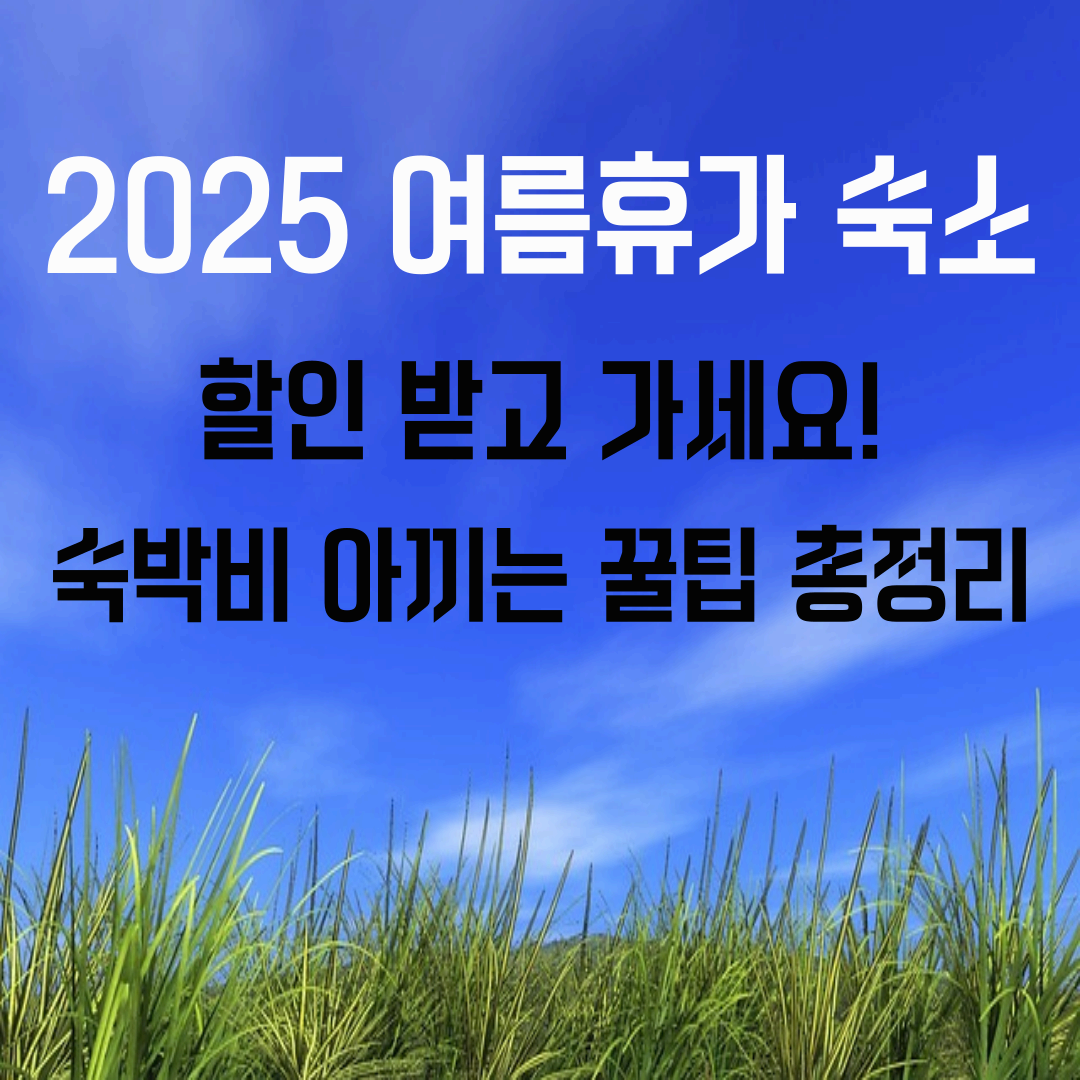 휴가철 숙박 할인 꿀팁