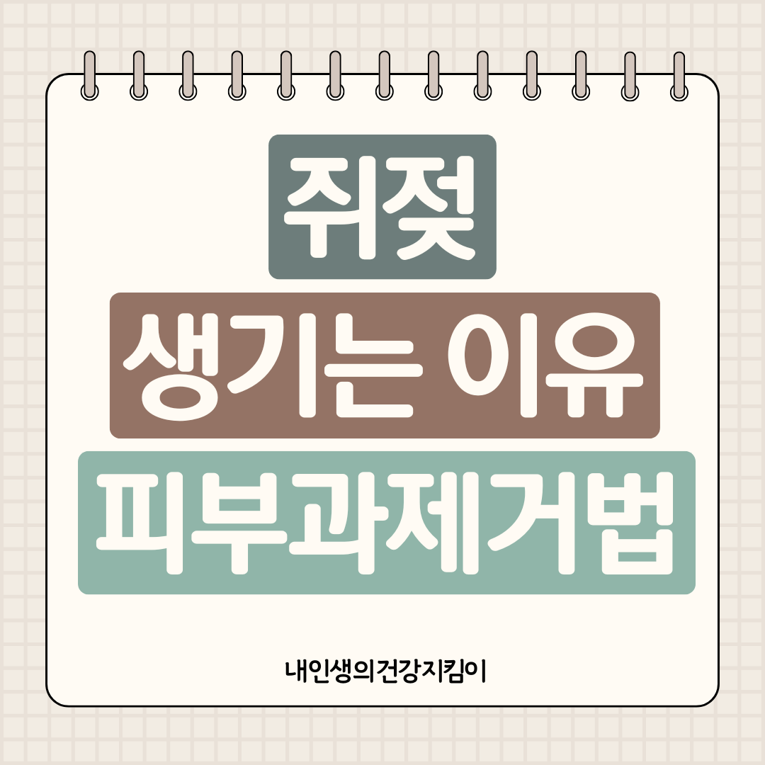 쥐젖 생기는 이유와 피부과 제거법