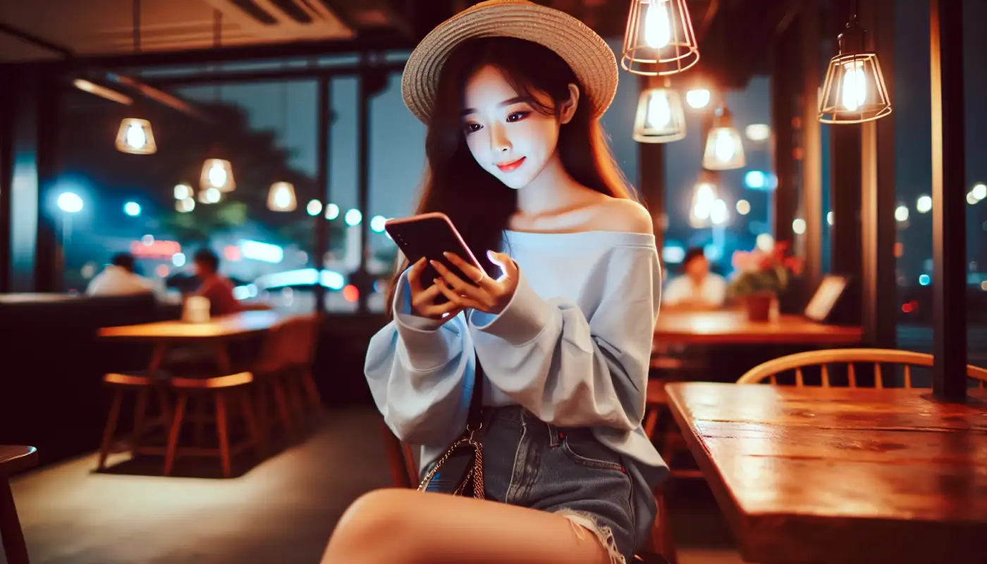 상대방-카톡-확인-방법을-알아보는-여성의-모습