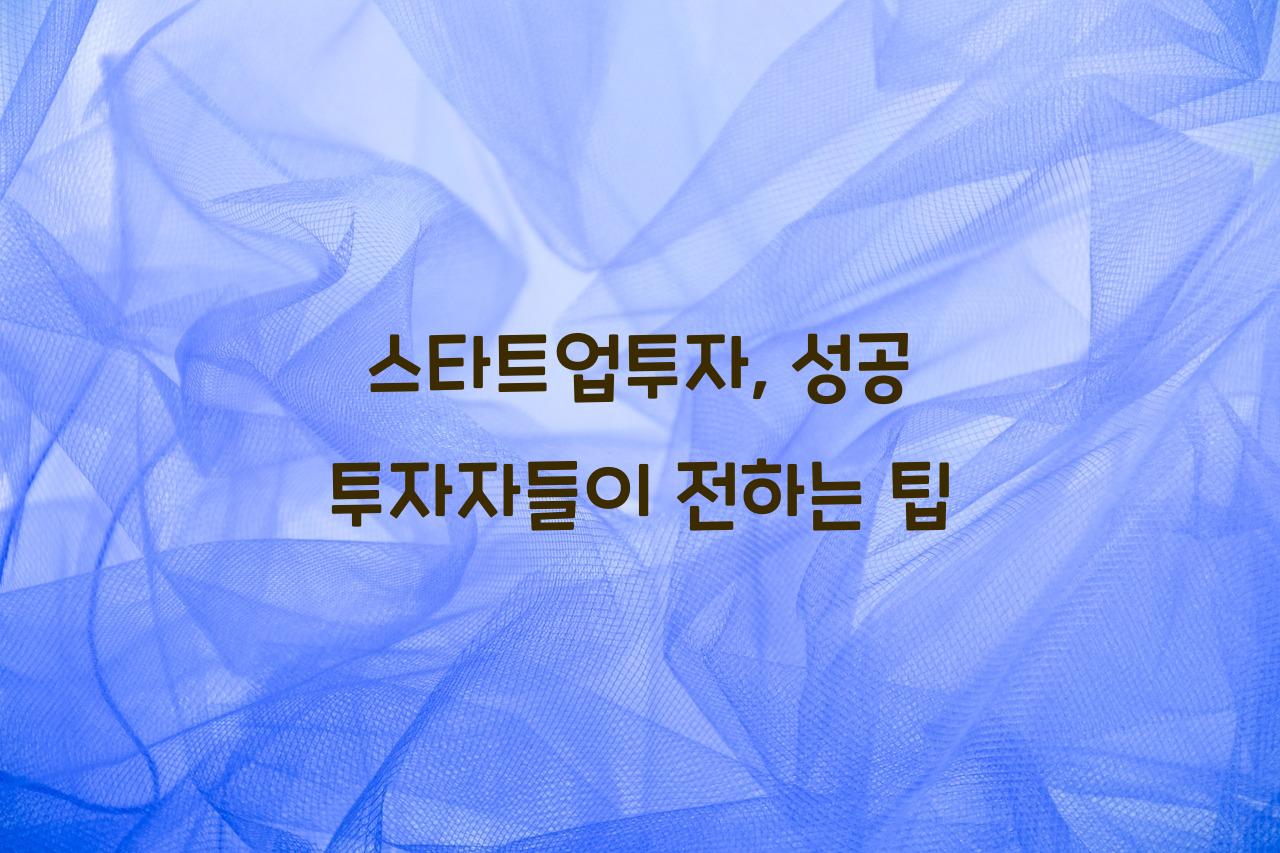 스타트업투자