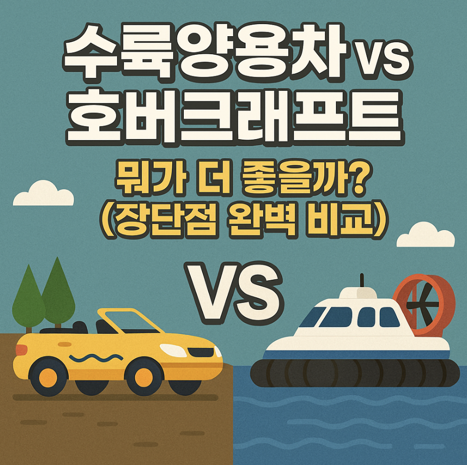 수륙양용차 vs 호버크래프트, 뭐가 더 좋을까? (장단점 완벽 비교)