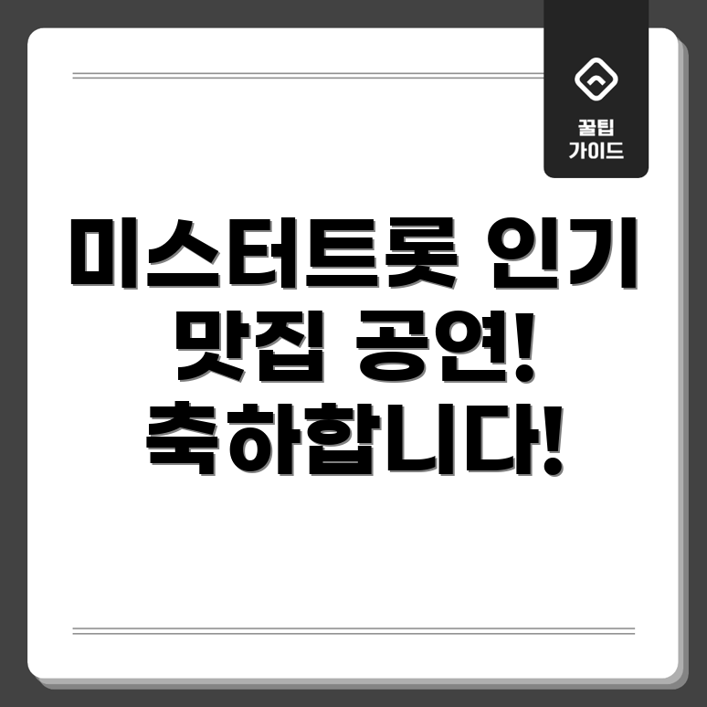 미스터트롯 가수 축하공연