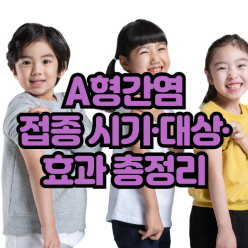 A형간염 접종 시기·대상·효과 총정리