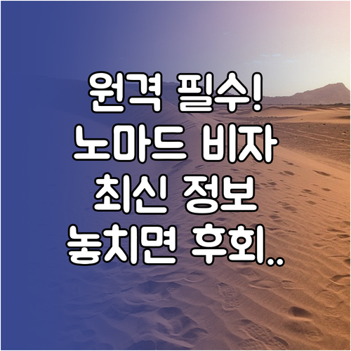 해외 원격 근무자를 위한 디지털 노마..
