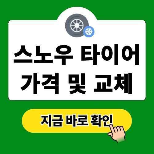 윈터 스노우 타이어 가격 및 교체시기