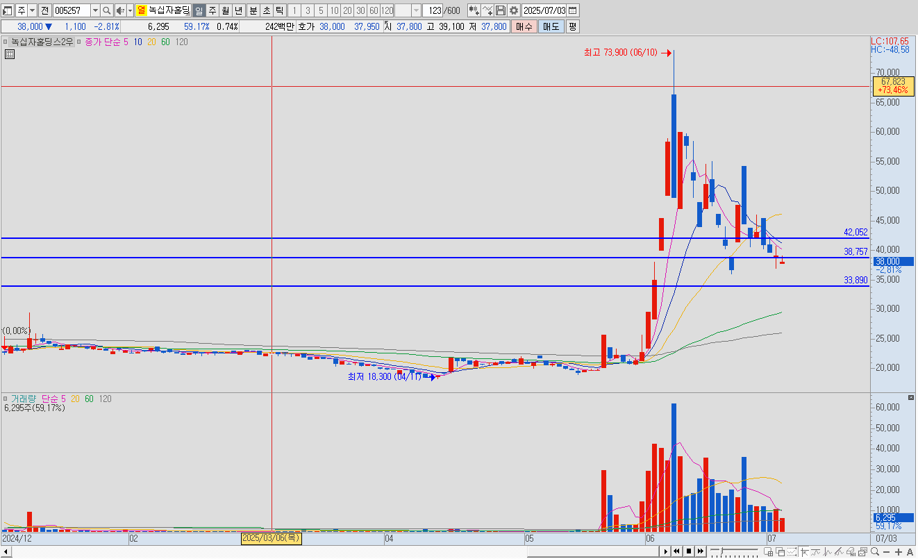 녹십자홀딩스차트