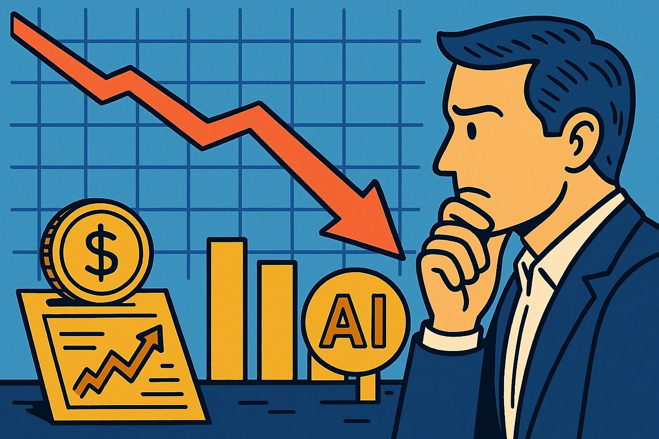 투자자가 보는 AI 기술 하락 관련 이미지