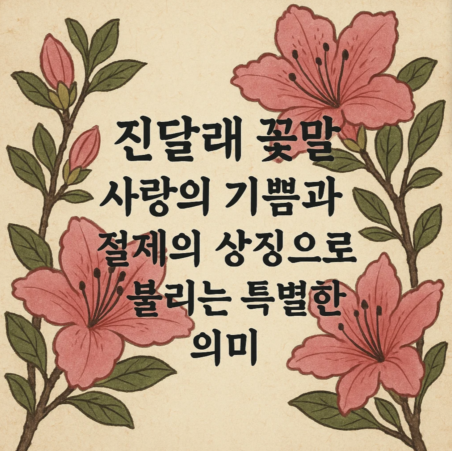 진달래 꽃말 사랑의 기쁨과 절제의 상징으로 불리는 특별한 의미