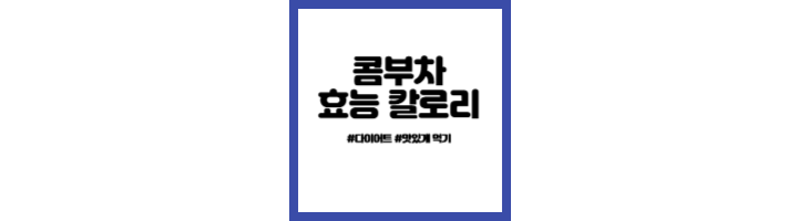 콤부차 칼로리 효능