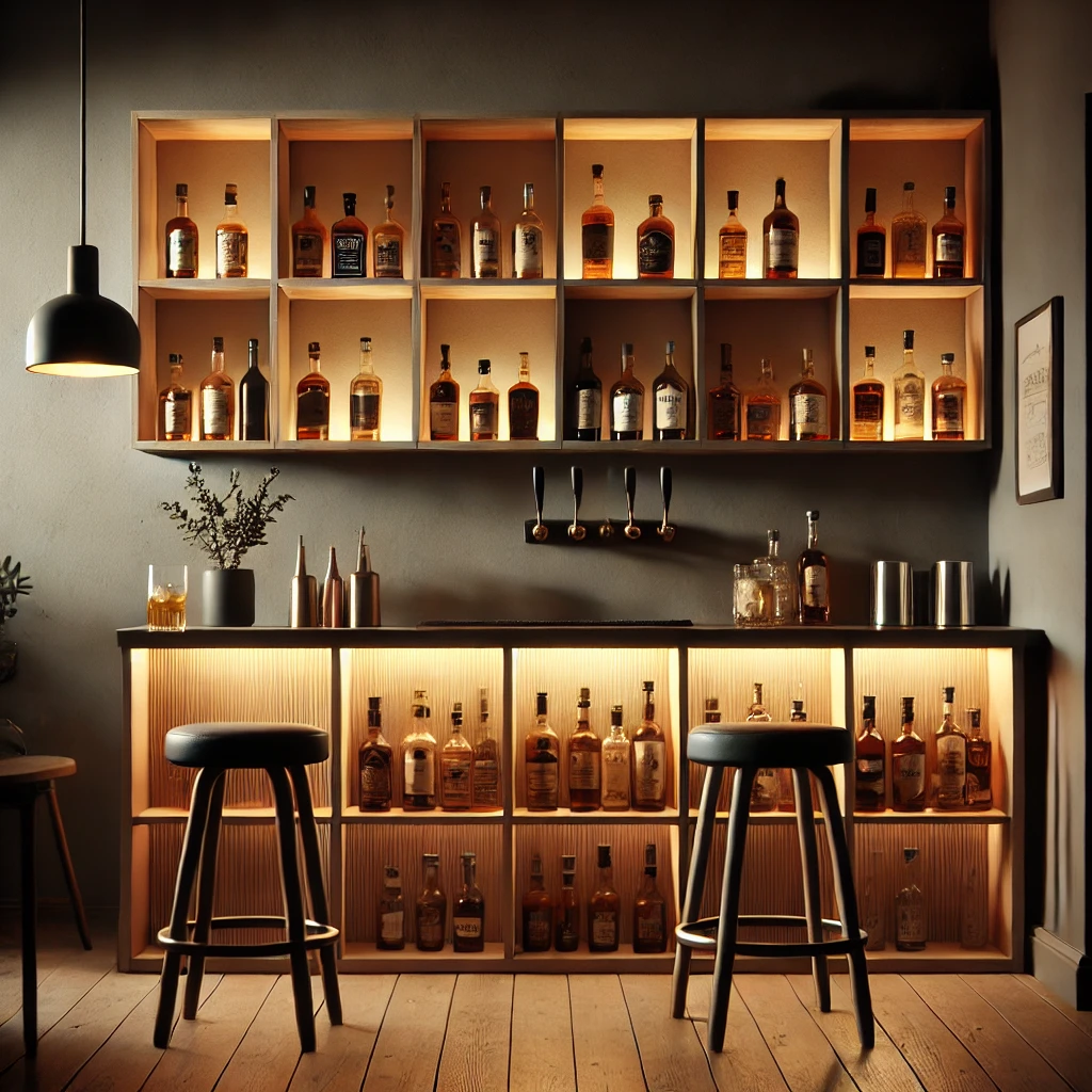 다양한 술이 있는 홈바