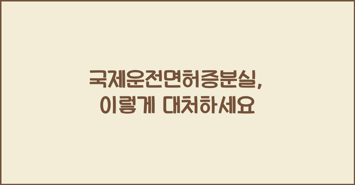 국제운전면허증분실