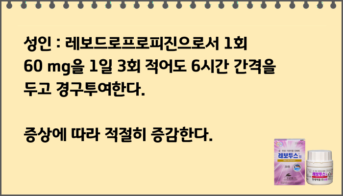 레보투스정_복용법