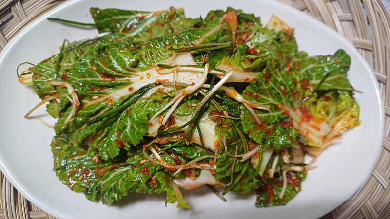 봄동 무침 완성사진