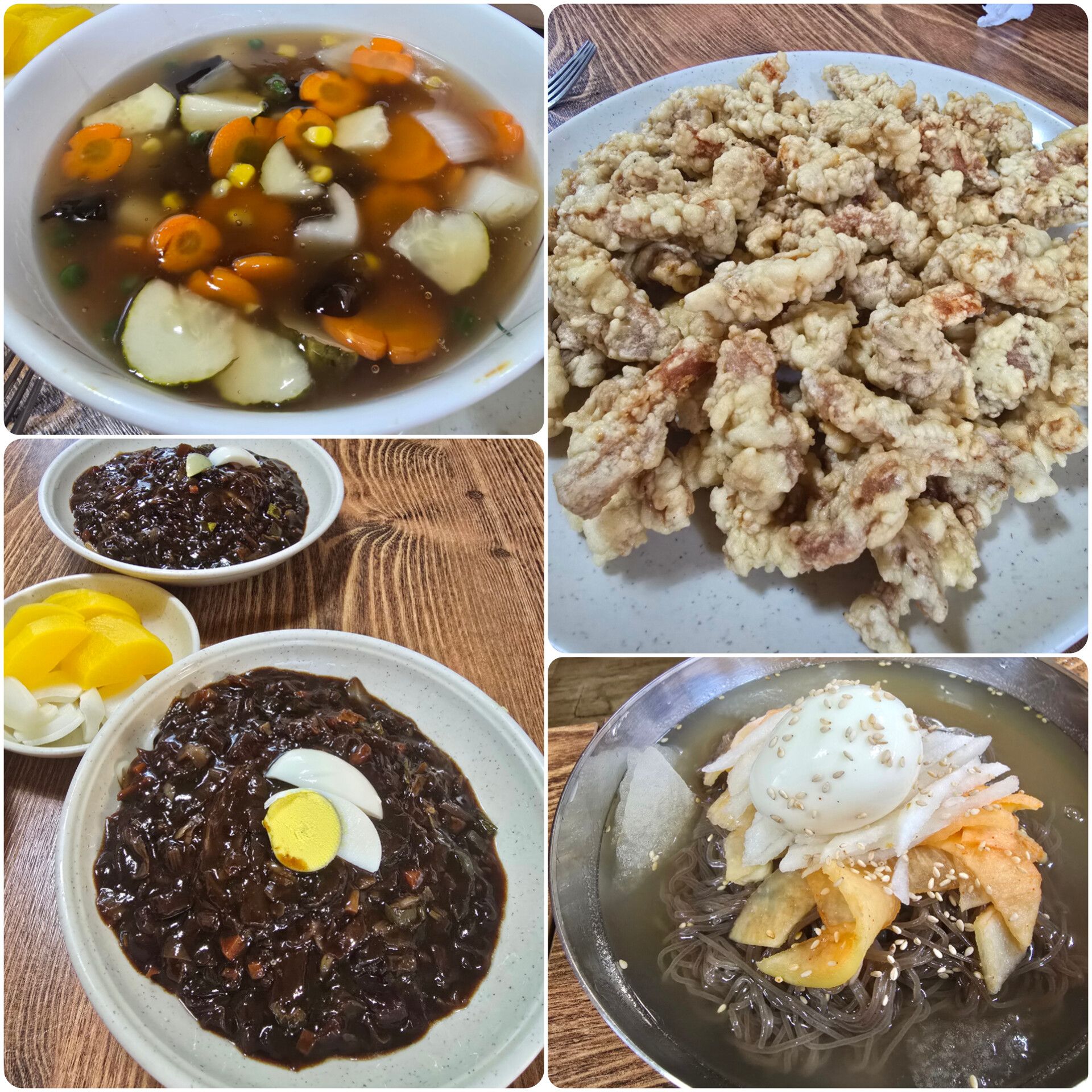 퐁신퐁신 탕수육, 짜장면, 여름 한정 냉면