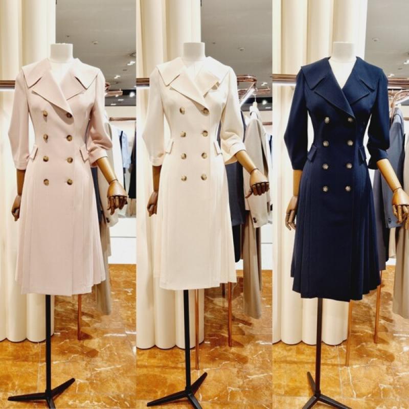 케네스레이디 와이드카라 플리츠 원피스 EWOPMD0200